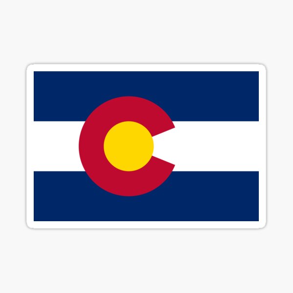 Denver Bronco Horse with Colorado Flag Design, High Quality Vinyl Stickers