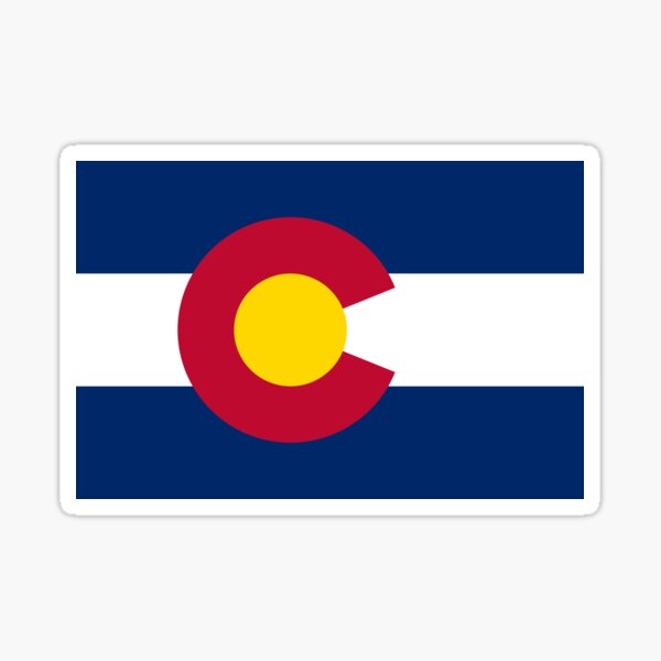 Colorado USA State Flag Bedspread T-Shirt Sticker Sticker