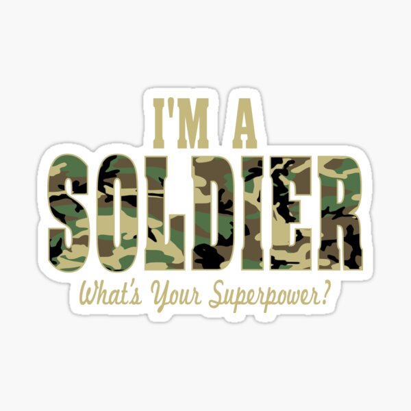 Soldier Superpower Camo Sticker