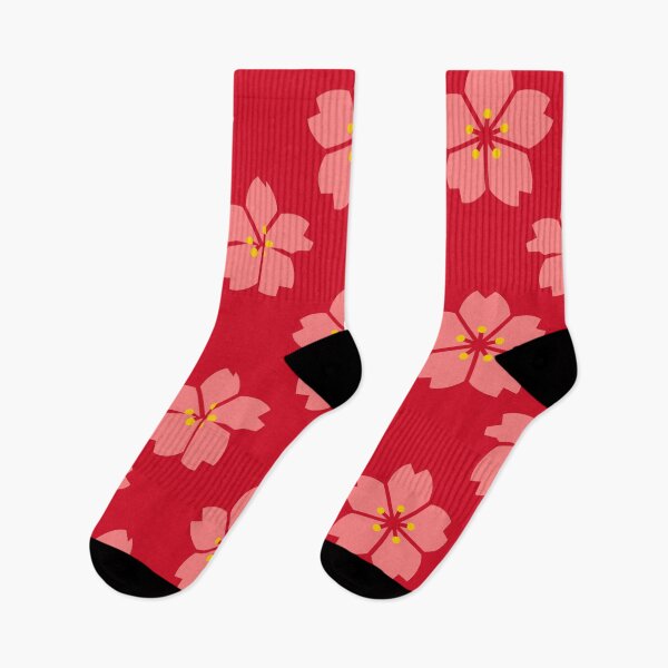 Item preview, Cherry Blossom pattern on a red background.  designed and sold by rodmendonca.
