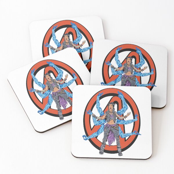 Amara The Siren Borderlands Vault Symbol The Tiger of Partali Coasters (Set of 4)