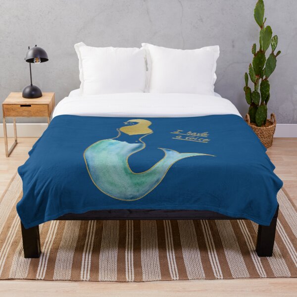 Item preview, Feminist gold and classic blue Mermaid designed and sold by 3pennyphilo.