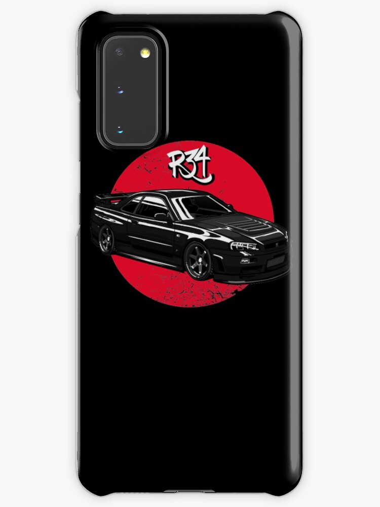 Nissan Skyline Gt R R34 Black Case Skin For Samsung Galaxy By Aliaksandr Redbubble