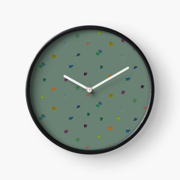 Coloured flowers Clock