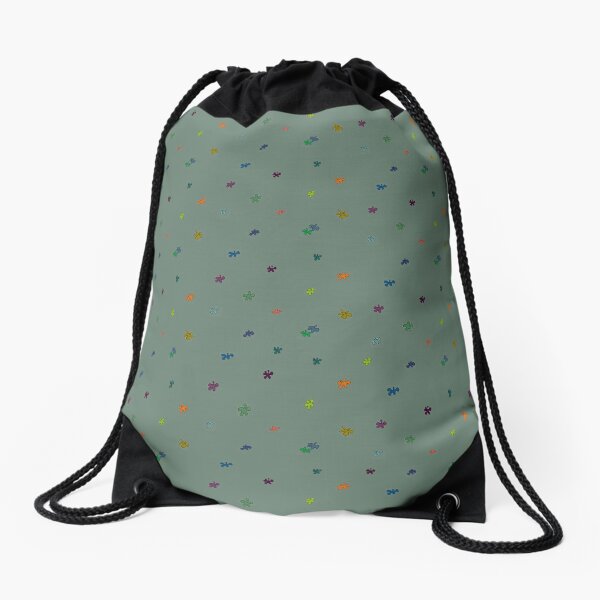 Coloured flowers Drawstring Bag