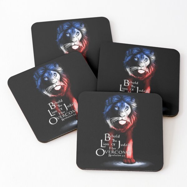 Item preview, Lion of Judah With Scripture (Red White Blue) designed and sold by IgniteWithin.