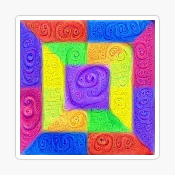 Item preview, DeepDream Color Squares Visual Areas designed and sold by blackhalt.