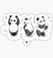 Panda Food Dance Sticker