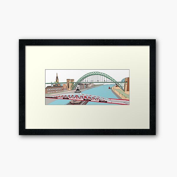 Swing, Tyne & Millennium Framed Art Print