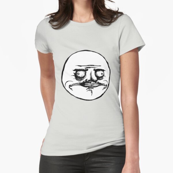 O Pescoço Slim Fit Me Gusta Me Gusta Troll Face T-Shirt Emoticon Camiseta  Problema? T Meme Troll Assustador Engraçado Camiseta De Algodão