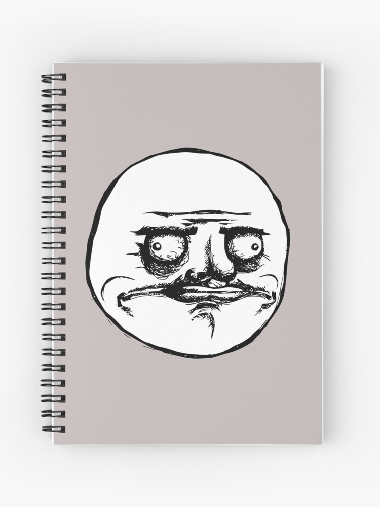 Notebook Lined: Me Gusta Meme Face Funny Art Illustration • Lined