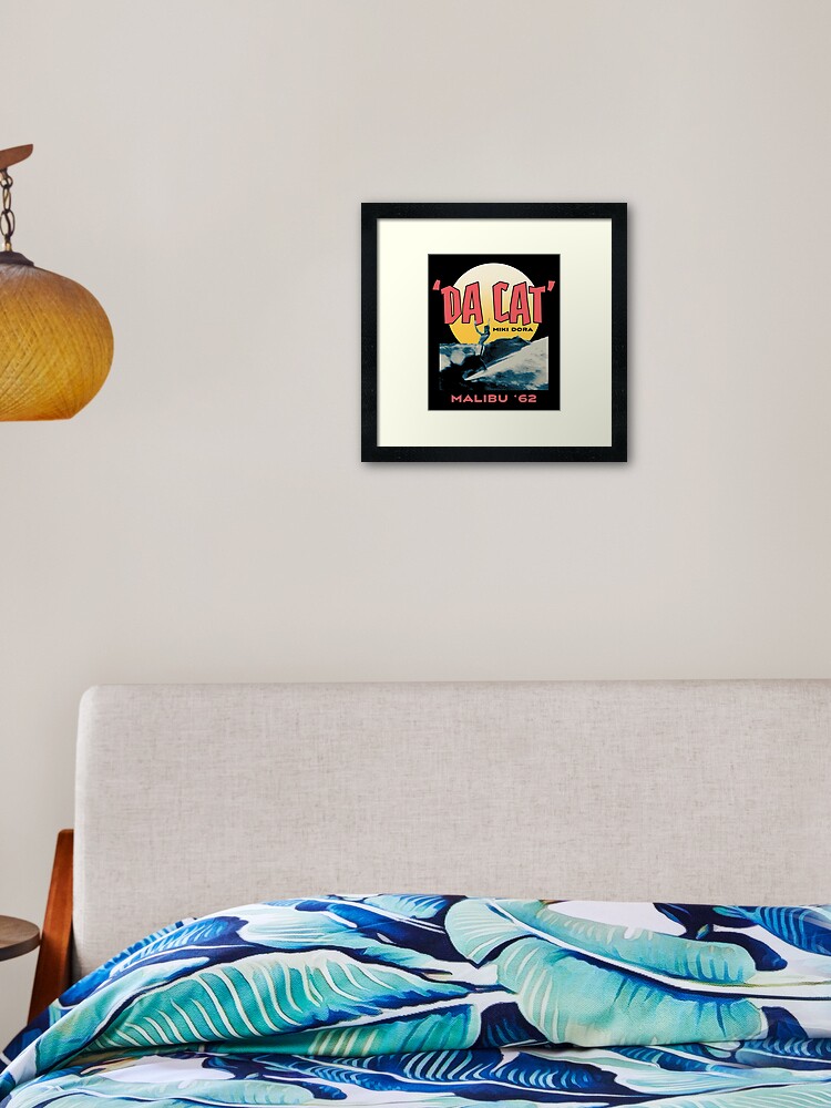 Thumbnail 1 of 7, Framed Art Print, 'Da Cat' Miki Dora designed and sold by timshawlstudio.
