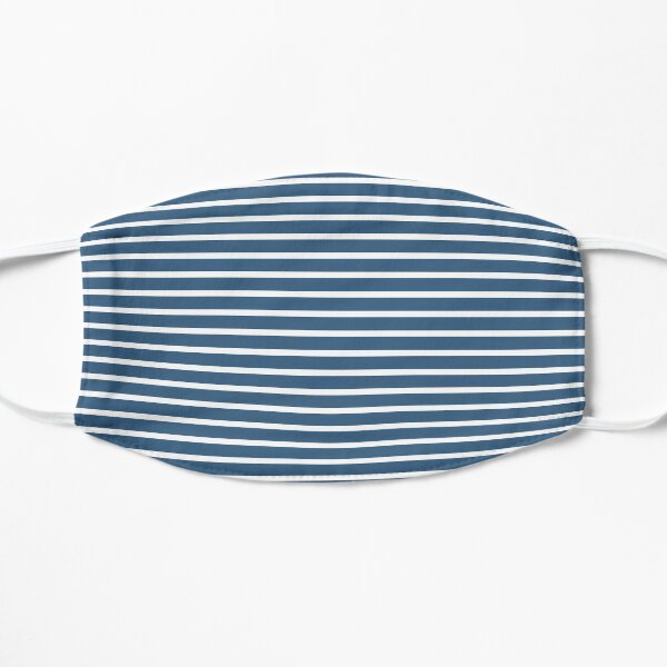 Blue Stripes Flat Mask