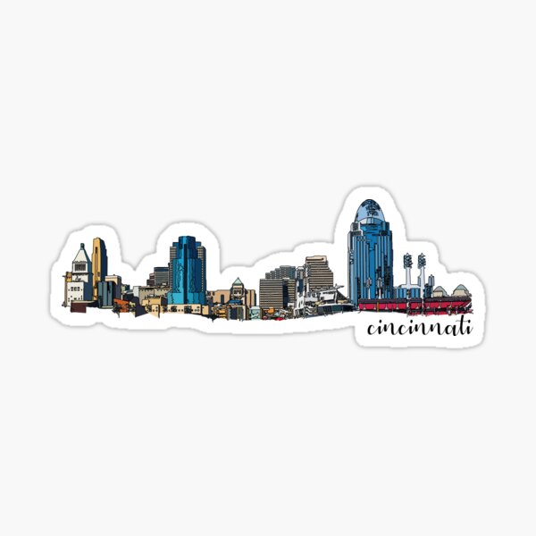 Cincinnati Skyline Outline Sticker