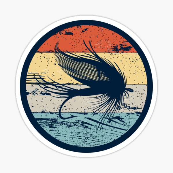 Retro Fly Fishing Stickers for Sale