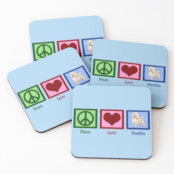 Item preview, Peace Love Poodles designed and sold by Epic Love Designs.