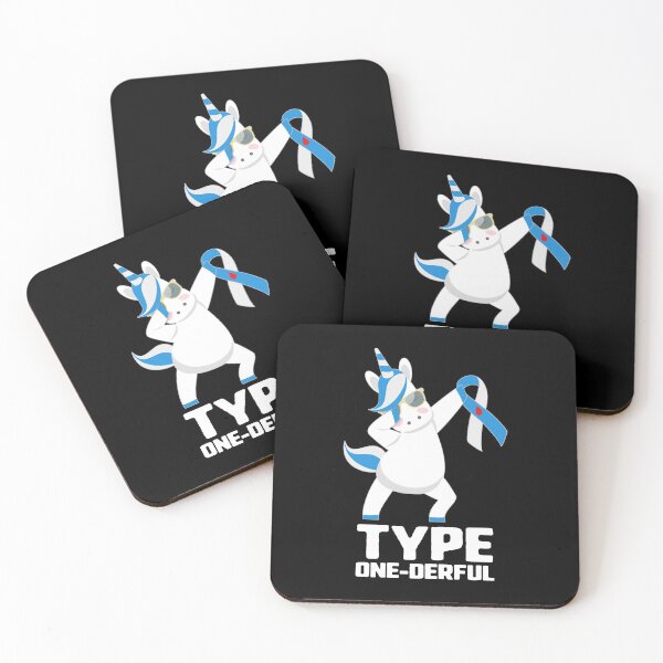 Item preview, Type One Derful Dabbing Unicorn Diabetes T1 Awareness White Blue Ribbon Cute Gift For Warriors designed and sold by Sifoustore.