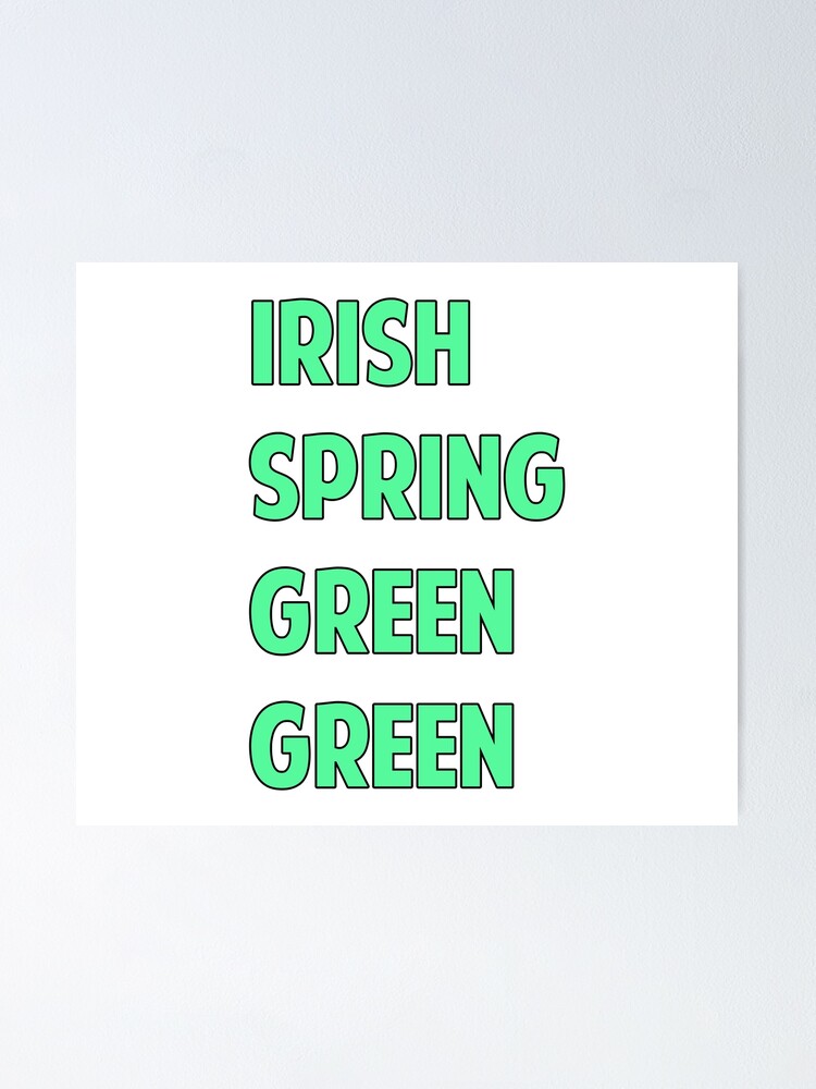 irish spring green green merch