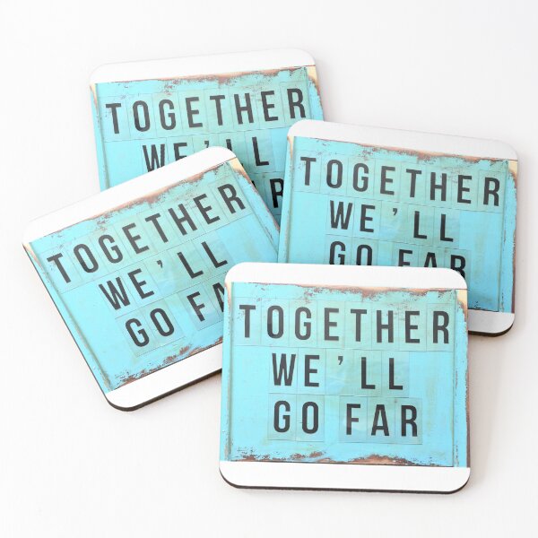 Item preview, Together We'll Go Far Words on Blue Wood designed and sold by RachelAlbang.