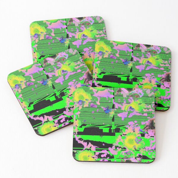 Item preview, glowing green color, abstract shapes, eccentric style designed and sold by artxphi.