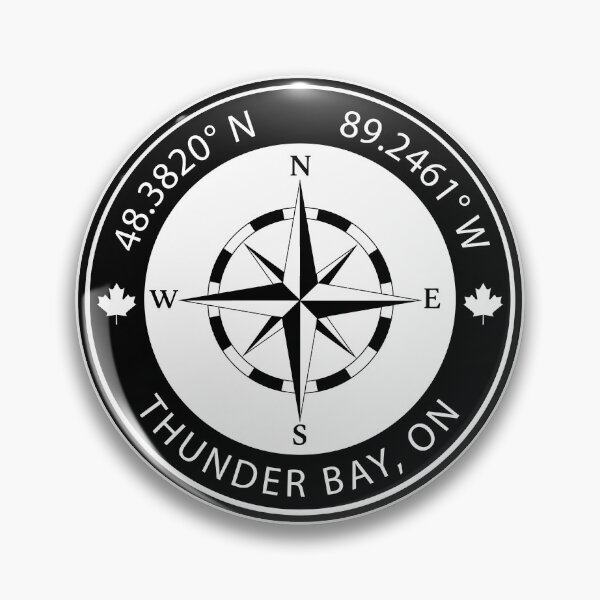 Artikelvorschau, Geografische Koordinaten von Thunder Bay, Ontario entworfen und verkauft von TeeOhGraphics.