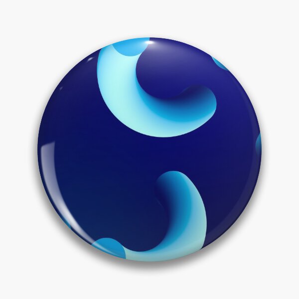 Item preview, Funky, blue curly swirling abstract pattern  designed and sold by yougalore.