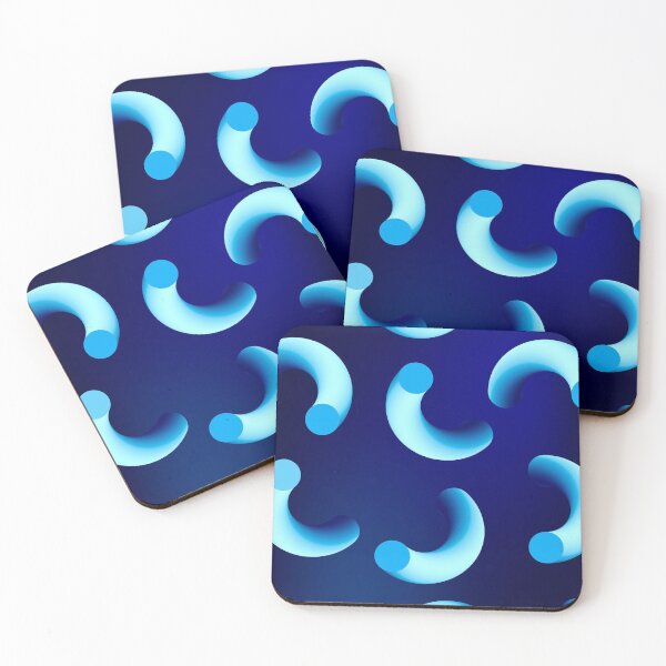 Item preview, Funky, blue curly swirling abstract pattern  designed and sold by yougalore.
