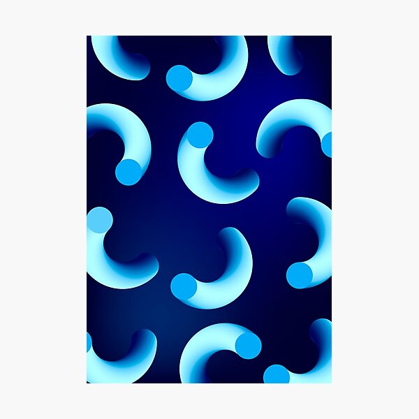 Item preview, Funky, blue curly swirling abstract pattern  designed and sold by yougalore.
