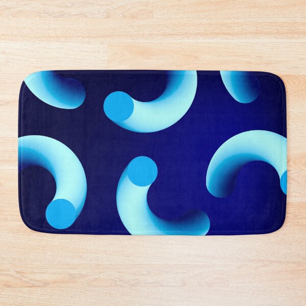 Item preview, Funky, blue curly swirling abstract pattern  designed and sold by yougalore.