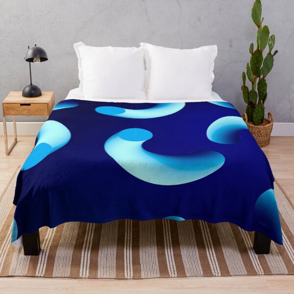 Item preview, Funky, blue curly swirling abstract pattern designed and sold by yougalore.