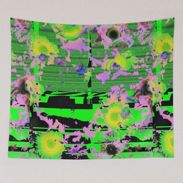 Item preview, glowing green color, abstract shapes, eccentric style designed and sold by artxphi.