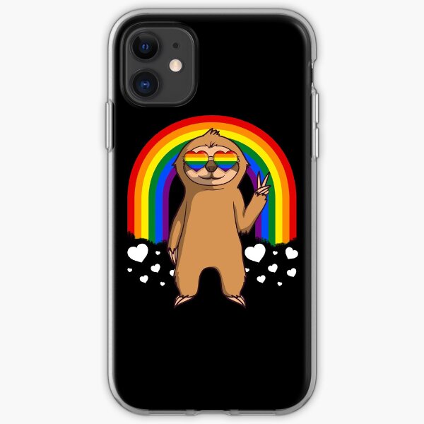 Gay Pride Sloth LGBTQ Rainbow iPhone Soft Case