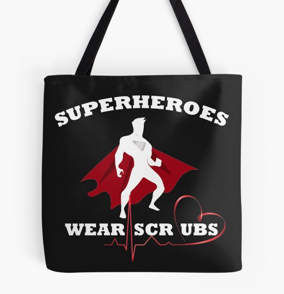 This Superhero Wears Scrubs Tote Bag