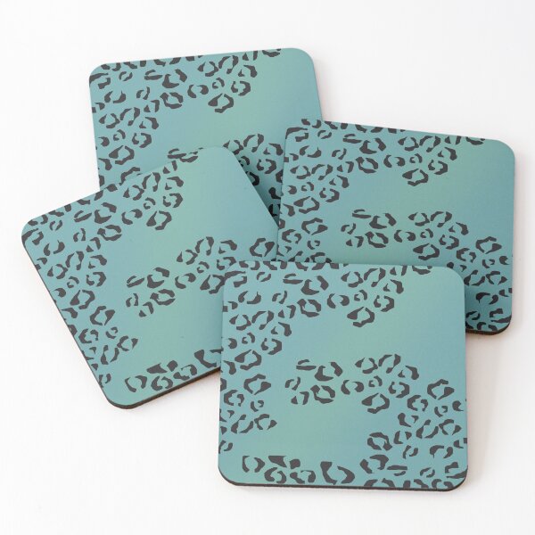 Item preview, aquamarine leopard print designed and sold by frauenbrauen.