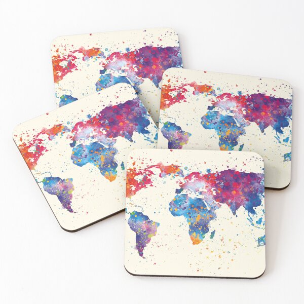 Item preview, Watercolor Continents by Vart designed and sold by vartstudio.