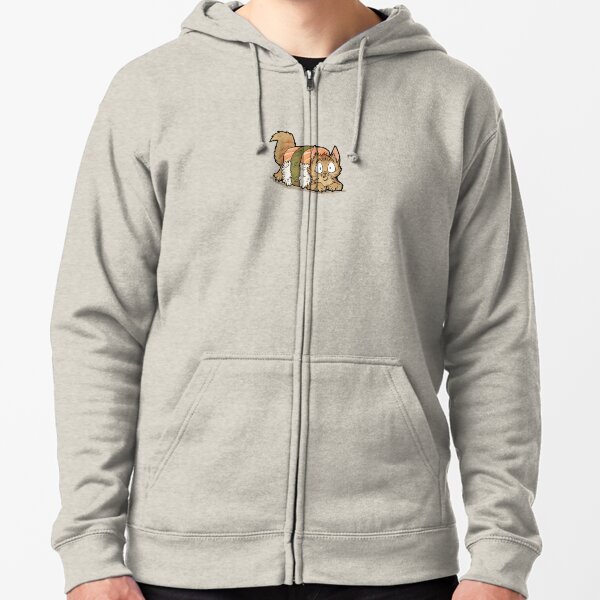 Uh-oh Sushi Cat! Zipped Hoodie