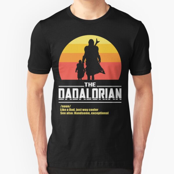 The Dadalorian Fathers Day Funny Meme Gift Slim Fit T-Shirt