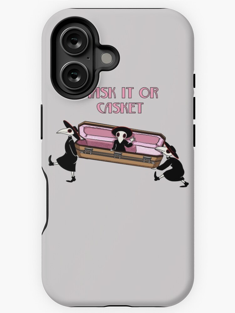 Thumbnail 1 von 4, iPhone-Hülle, Pestarzt sagt Maskiere es oder Sarg. designt und verkauft von HollyPierson.