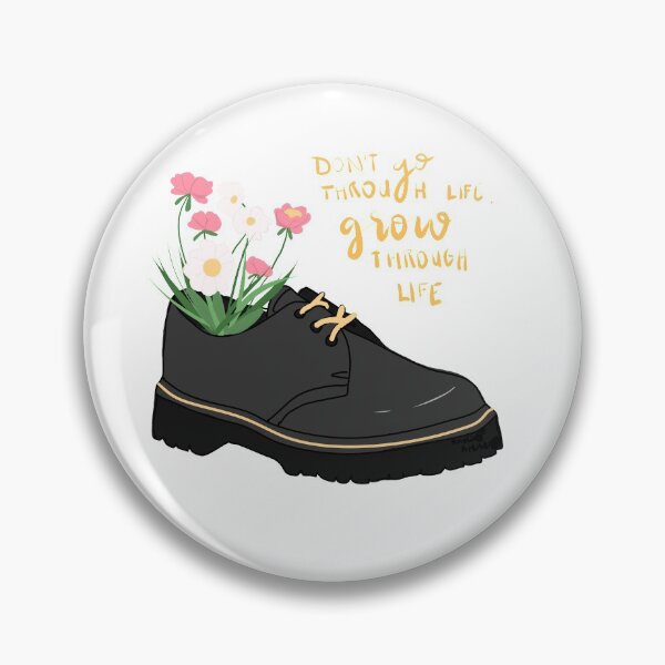 Item preview, Dr Martens with growing wildflowers inside quote designed and sold by AmeliasArtistry.