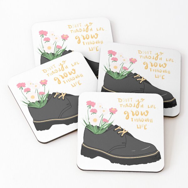 Item preview, Dr Martens with growing wildflowers inside quote designed and sold by AmeliasArtistry.