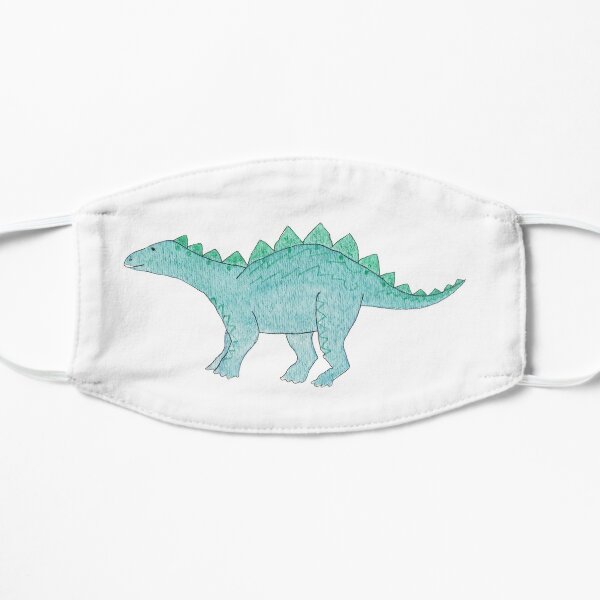 Green Watercolor Stegosaurus Mask