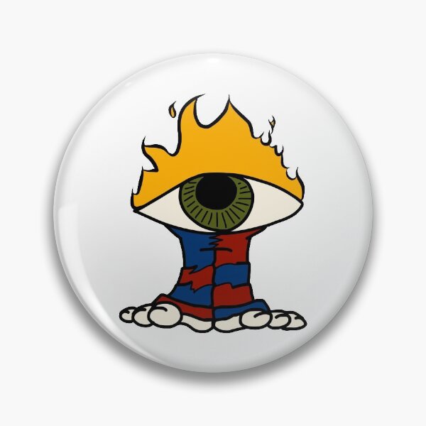 Flaming Eye Guy Pin