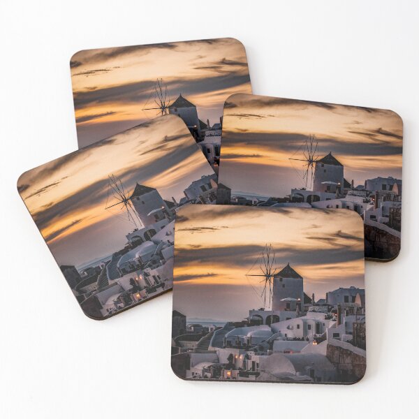 Item preview, Sunset Windmill at Oia, Santorini designed and sold by Wildwales.