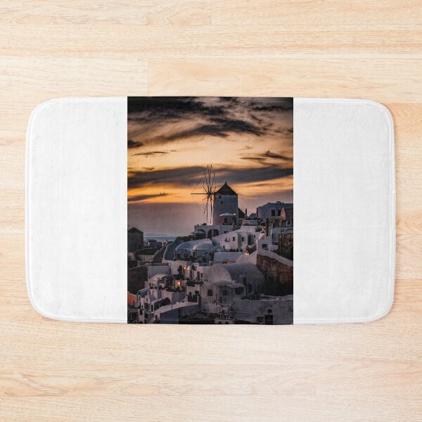 Item preview, Sunset Windmill at Oia, Santorini designed and sold by Wildwales.