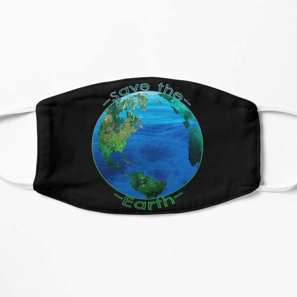 Rette die Erde Flache Maske