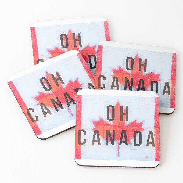Item preview, Oh Canada Words on Wooden Painted Canadian Flag designed and sold by RachelAlbang.