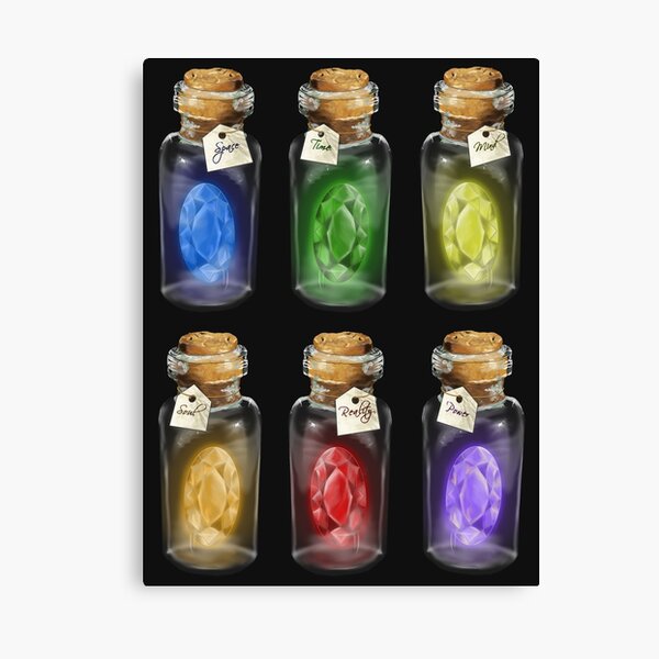 Complete set of *Infinity Stones* Canvas Print