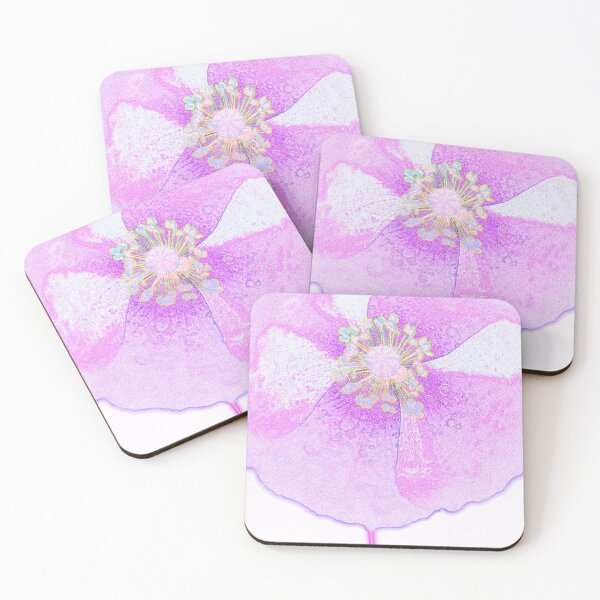 Item preview, Pink and purple poppy pen and watercolour style pop art designed and sold by Latch Farm  Studios.