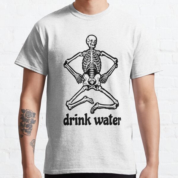 Friendly Skeleton Reminds You to Drink Water Sticker for Sale by