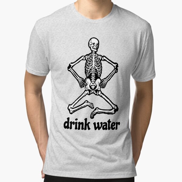 Friendly Skeleton Reminds You to Drink Water Sticker for Sale by